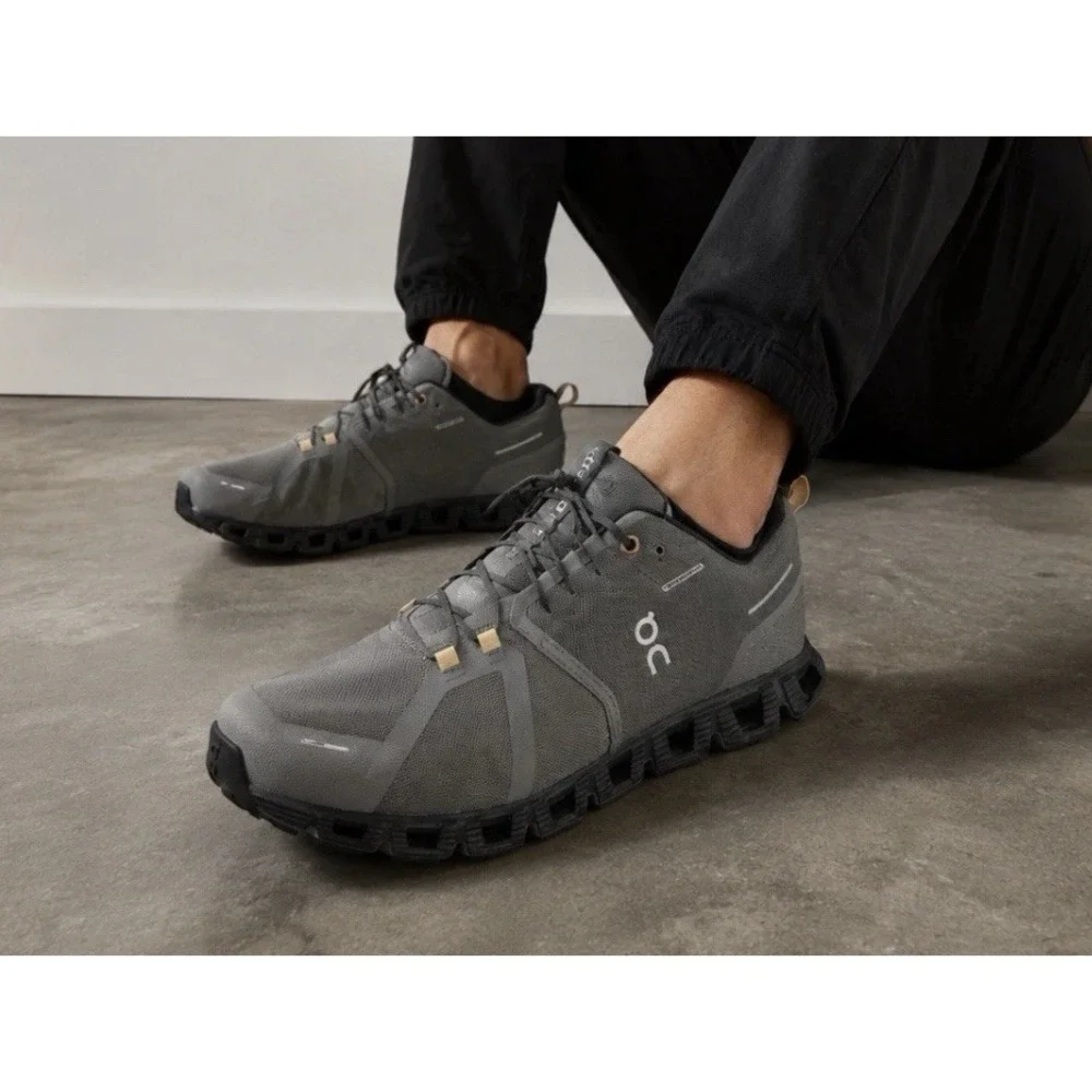 On Cloud 5 Waterproof 'Asphalt Magnet' Men's Size 12 59.97991 Running Shoes